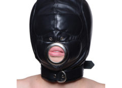 Leather Padded Hood with Mouth Hole - MediumLarge
