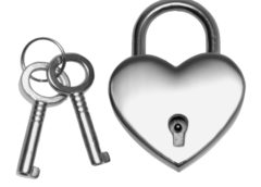 Heart Shaped Nickle Polished Padlock