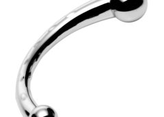 The Chrome Crescent Dual Ended Dildo