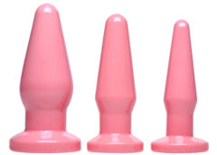 Pink Anal Plugs 3 Piece Kit