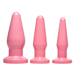 Pink Anal Plugs 3 Piece Kit