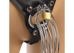 Strict Leather Male Chastity Device Harness