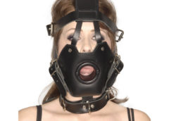 Strict Leather Premium Muzzle with Open Mouth Gag