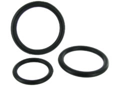 Black Triple Silicone Cock Ring Set