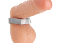 Silver Hex Heavy Duty Cock Ring and Ball Stretcher