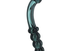 Hamsa Glass Dildo - Smoky Jade