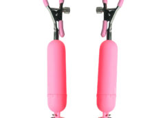 Pink Crush Vibrating Nipple Clamps