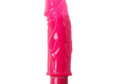 Pink Vibrating 6.75 inch Jelly Dong