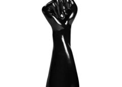 Rise Up Black PVC Fist