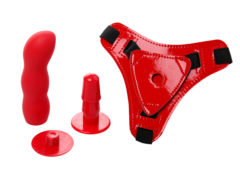 Red Hot Strap-On Harness Set