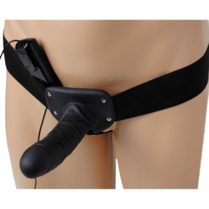 Deluxe Vibro Erection Assist Hollow Silicone Strap On