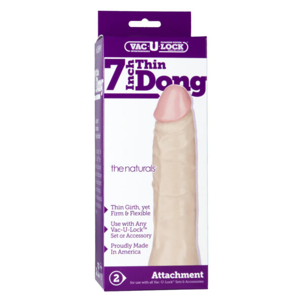 7 Inch Vac-U-Lock Thin Dildo