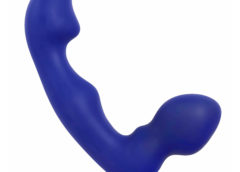 Blue Silicone Anal Dildo with Bullet Vibe