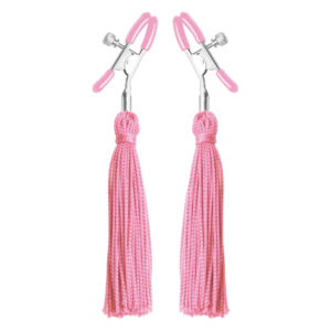 Tickle Me Pink Nipple Clamp Tassels