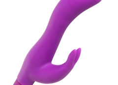 Purple Slim Silicone Rabbit Vibe