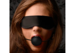 Lightweight Fleece Blindfold with Ball Gag