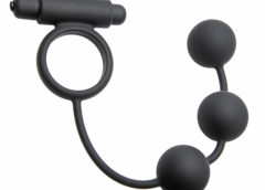 Tri-Orb Vibrating Cock Ring and Weighted Silicone Anal Balls