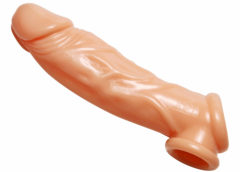 Realistic Flesh Penis Enhancer and Ball Stretcher