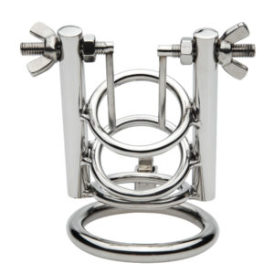 Stainless Steel Urethral Spreader CBT Chastity Cage