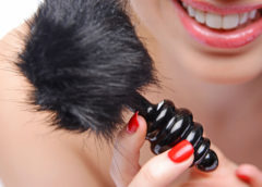 Black Bunny Tail Anal Plug