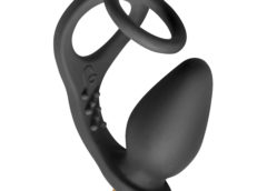 Ro-Zen Silicone Vibrating Cock Ring and Anal Plug