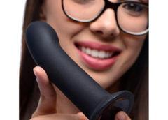 Black Silicone Strap-on Dildo - Large