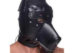 Muzzled Universal BDSM Hood with Removable Muzzle