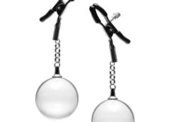 Spheres Adjustable Nipple Clamps with Weighted Clear Orbs