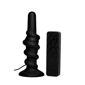 Coiled Silicone Swirl Vibrating Anal Plug with Remote