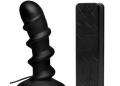 Ascend Silicone Swirl P-Spot Stimulator with Remote