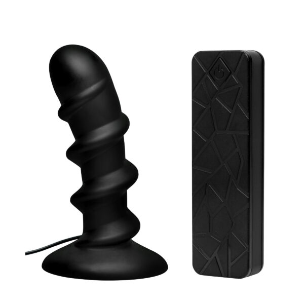 Ascend Silicone Swirl P-Spot Stimulator with Remote