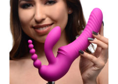 Regal Rider Vibrating Silicone Strapless Strap On Triple G Dildo