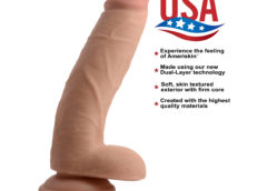 9 Inch Ultra Real Dual Layer Suction Cup Dildo