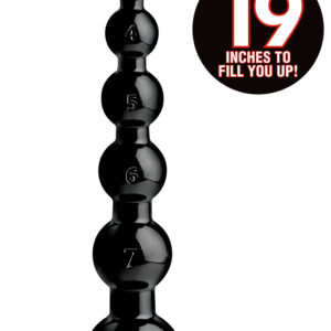 Hosed 19 Inch Graduated Bead Anal Snake