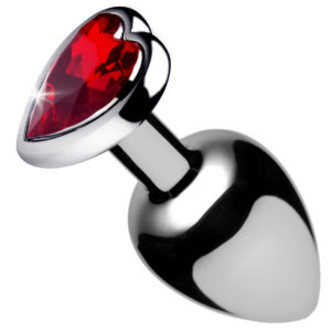 Red Heart Gem Anal Plug- Small