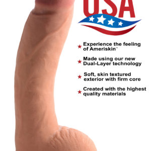 10 Inch Ultra Real Dual Layer Suction Cup Dildo- Medium Skin Tone