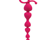 Gossip Hearts on a String Magenta Anal Beads