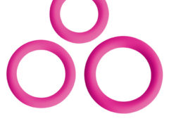 Love Ring Trio Silicone Cock Rings - Pink