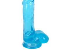 6 Inch Slim Stick with Balls Berry Ice Dildo