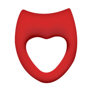 Heart On Vibrating Silicone Cock Ring