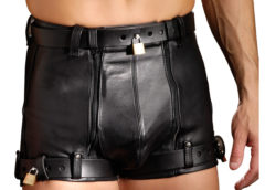Strict Leather Chastity Shorts- 38 inch waist