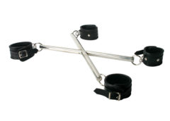 Strict Leather X-Hog Tie Spreader Bar with Restraints