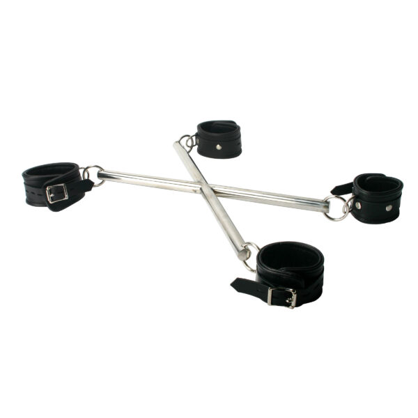 Strict Leather X-Hog Tie Spreader Bar with Restraints