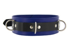 Strict Leather Deluxe Locking Collar - Blue and Black