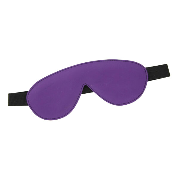 Blindfold Padded Leather - Purple and Black