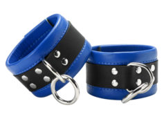 Blue Mid-Level Leather Wrist Restraint