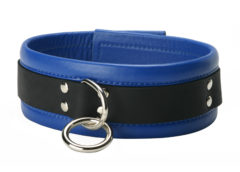 Blue Mid-Level Leather Collar
