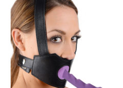 Strict Leather Dildo Face Harness