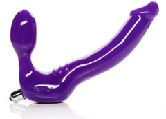 The FeelDoe Vibrating Silicone Harness Dildo