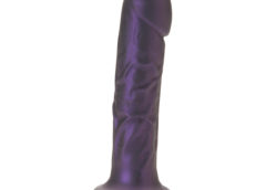 Goliath Silicone Vibrating Dildo - Purple